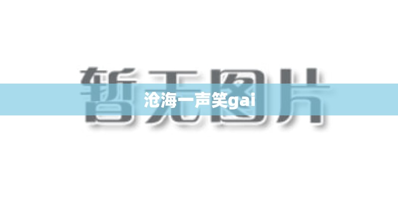 沧海一声笑gai 沧海一声笑gai