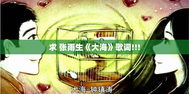 求 张雨生《大海》歌词!!! 求 张雨生《大海》歌词!!!