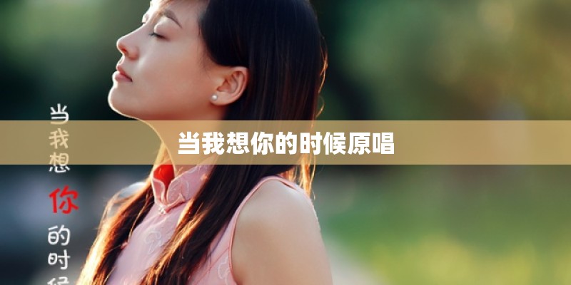 当我想你的时候原唱