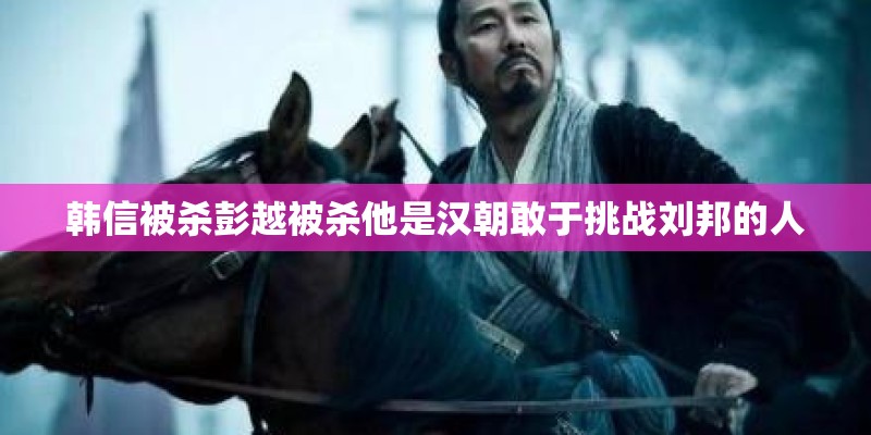 韩信被杀彭越被杀他是汉朝敢于挑战刘邦的人