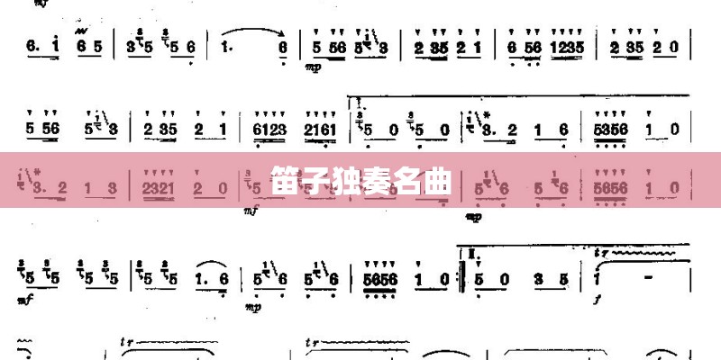 笛子独奏名曲 笛子独奏名曲