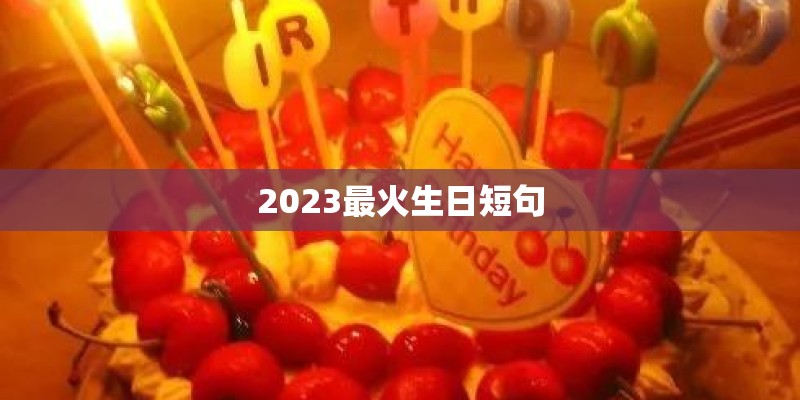 2023最火生日短句