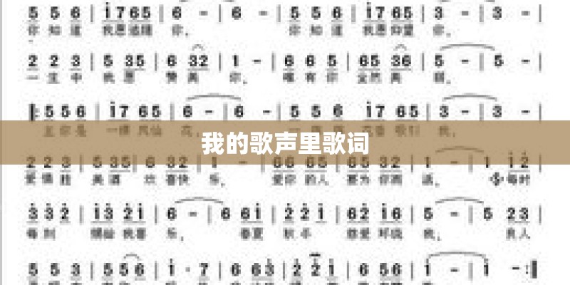 我的歌声里歌词